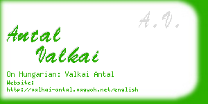 antal valkai business card